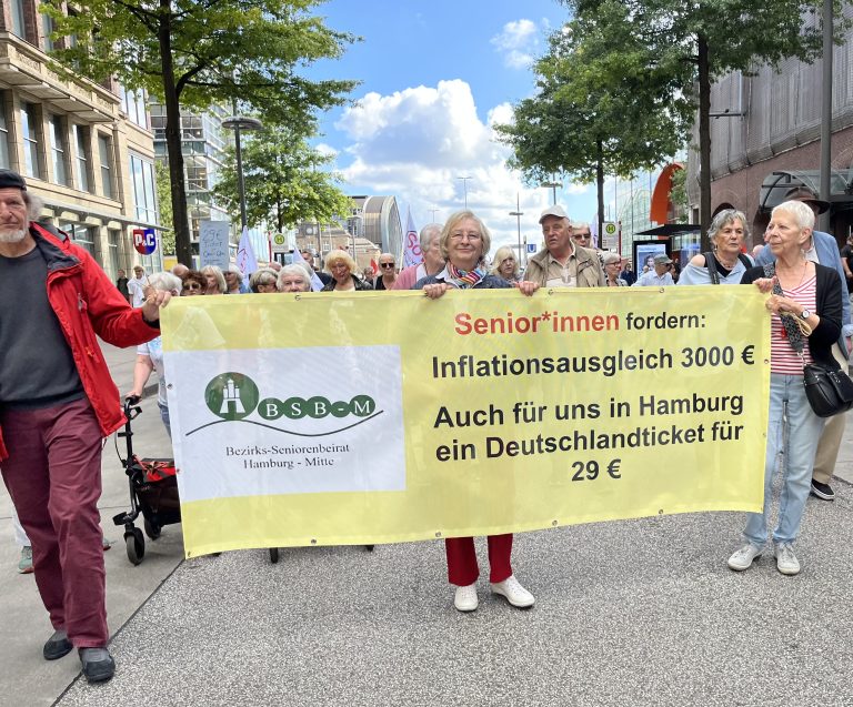 Demo mit fast 1000 Rentner*innen in Hamburg
